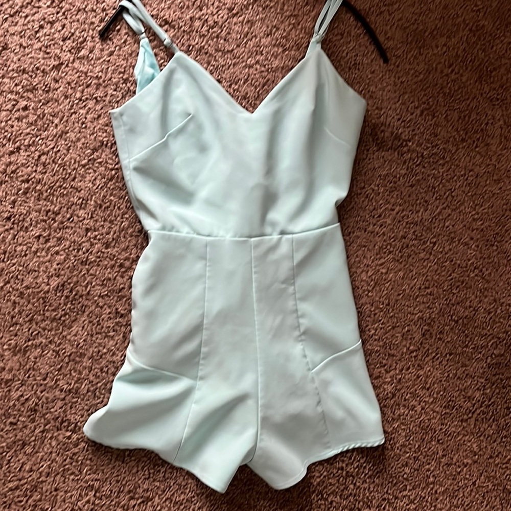 Bebe romper dress turquoise